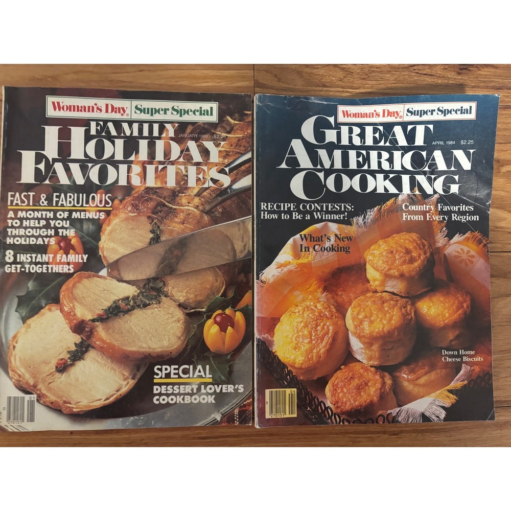 Vintage Womans Day Super Special Magazine Lot 1984 1986 Holiday American Cooking